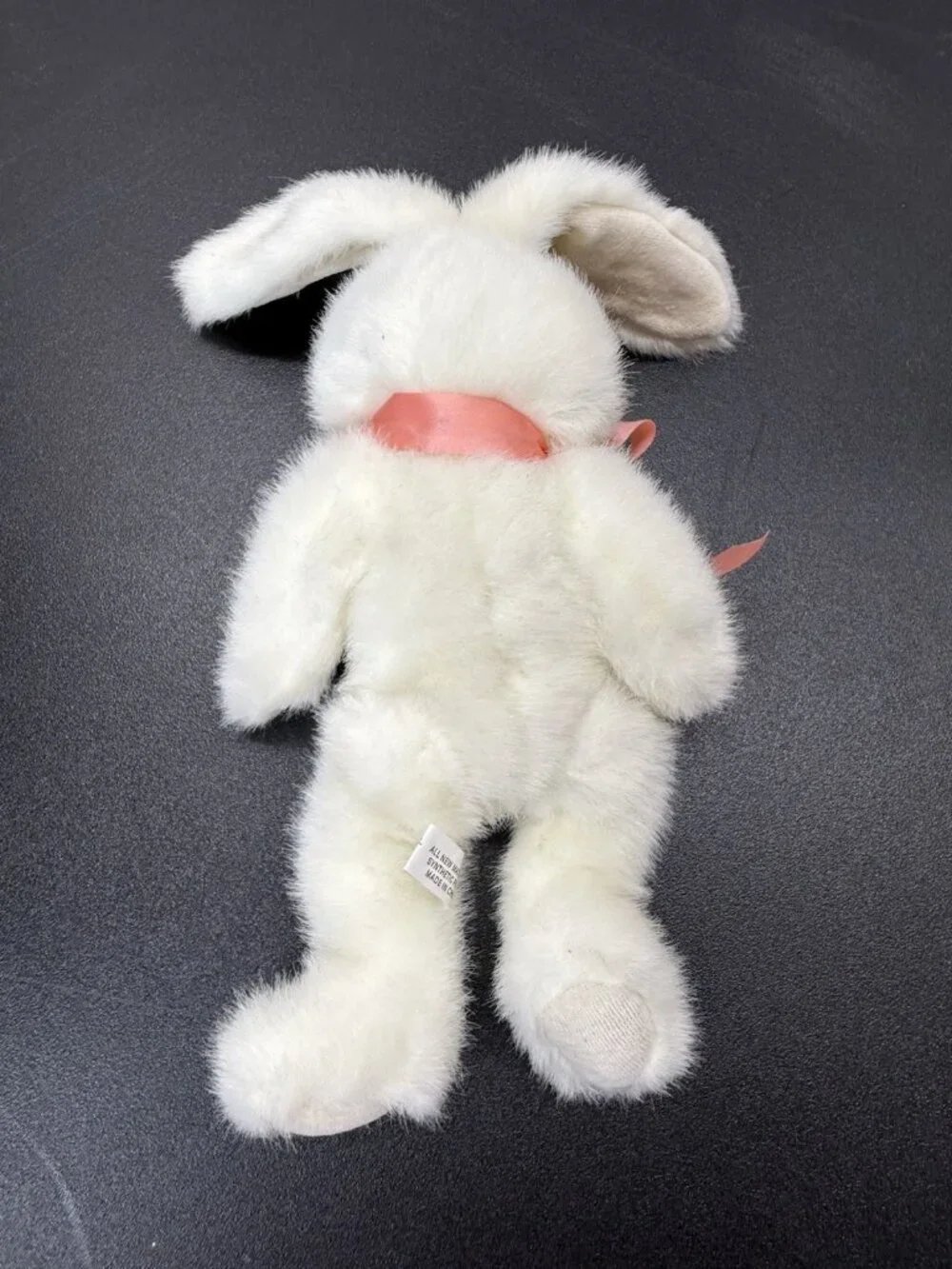 Vintage Jerry Elsner Velvet Touch White Bunny Rabbit Stuffed Hippity Hoppity